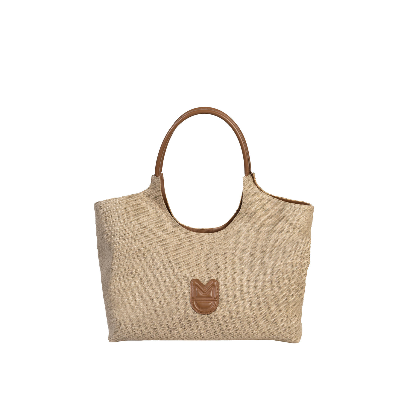 SAC JANE - TOILE NATUREL & CUIR COGNAC