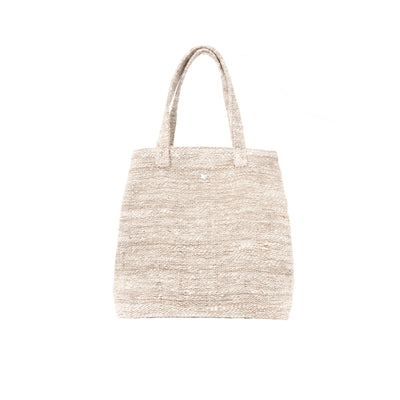 SOSO TOTE BAG - BEIGE WOVEN CANVAS