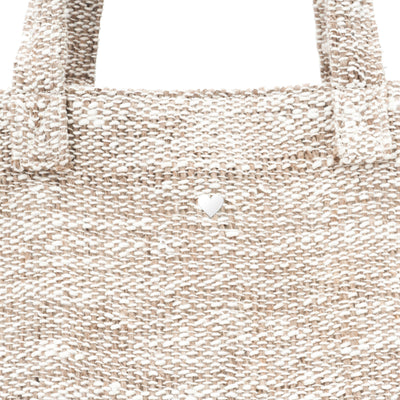 SOSO TOTE BAG - BEIGE WOVEN CANVAS