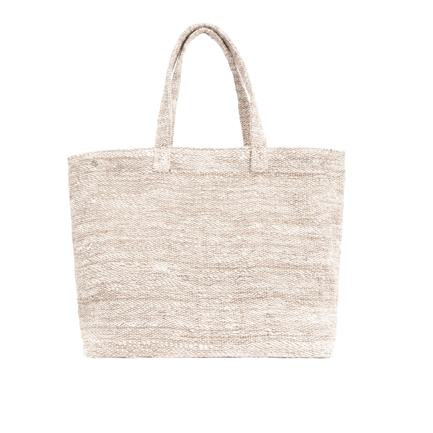 SOSO TOTE BAG - BEIGE WOVEN CANVAS