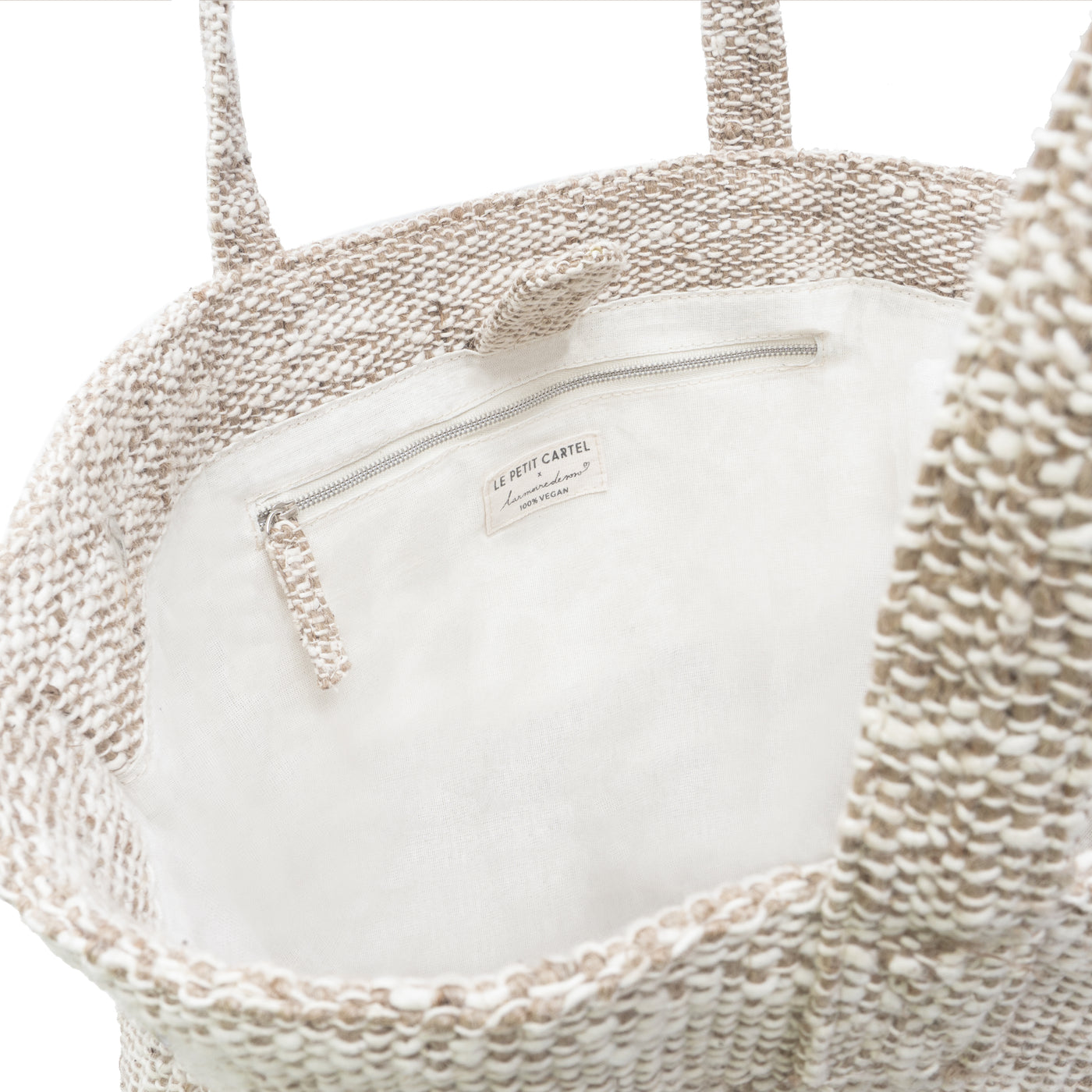 SOSO TOTE BAG - BEIGE WOVEN CANVAS