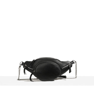 SAC BANANE CARRIE - CUIR NOIR