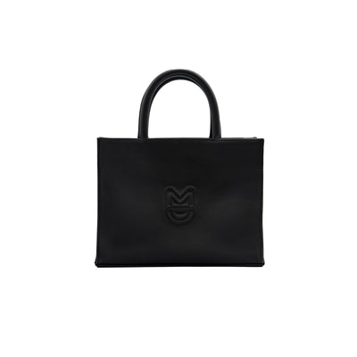 SAC ÉLIE - CUIR NOIR MC EMBOSSÉ