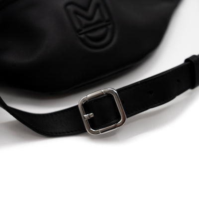 AGLAÉ BELT BAG - SMOOTH BLACK LEATHER SILVER