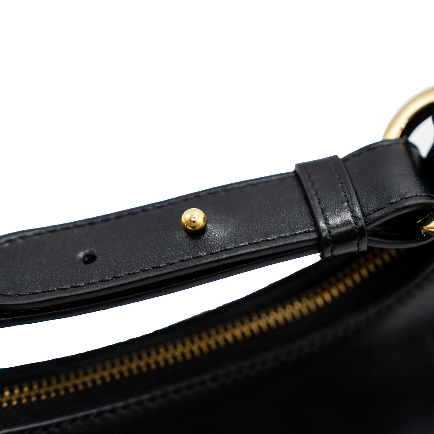 GRACE BAG - SMOOTH BLACK GOLD LEATHER