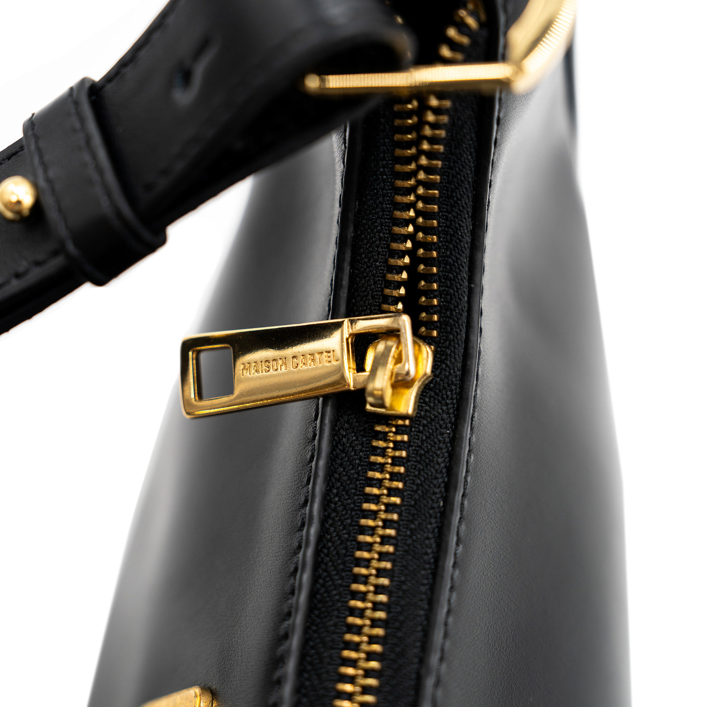 GRACE BAG - SMOOTH BLACK GOLD LEATHER