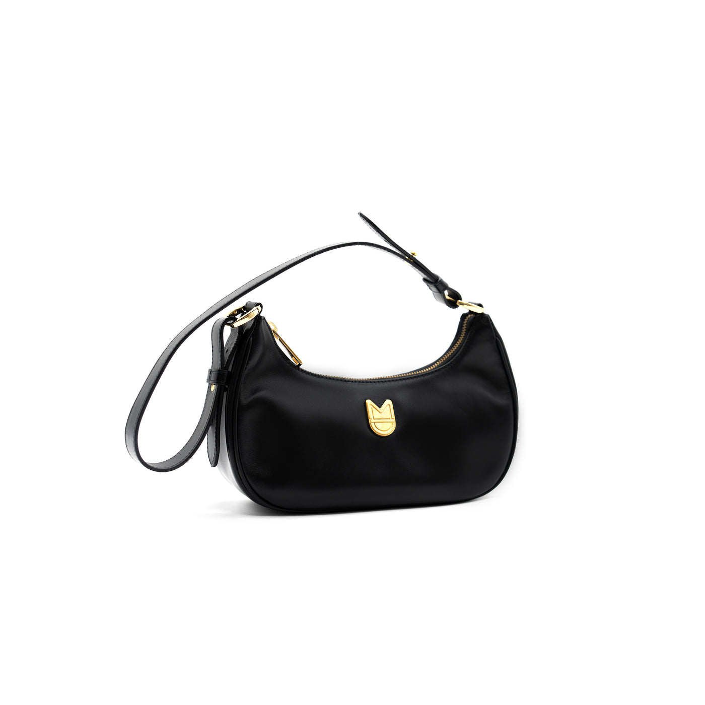 GRACE BAG - SMOOTH BLACK GOLD LEATHER