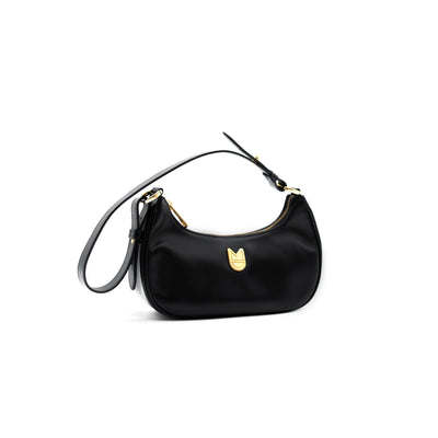 GRACE BAG - SMOOTH BLACK GOLD LEATHER