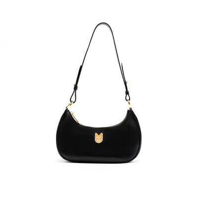 GRACE BAG - SMOOTH BLACK GOLD LEATHER