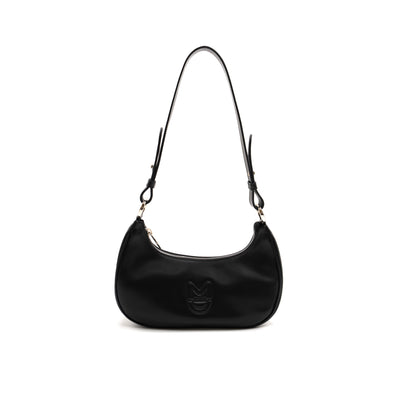 GRACE BAG - SMOOTH BLACK LEATHER SILVER