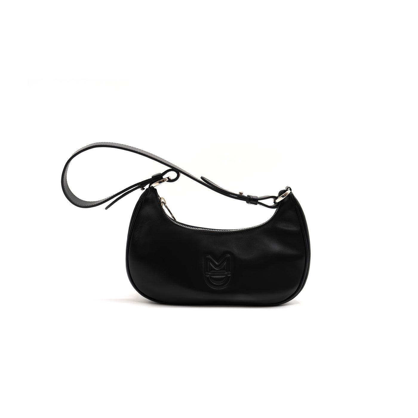 SAC GRACE - CUIR NOIR MC EMBOSSÉ