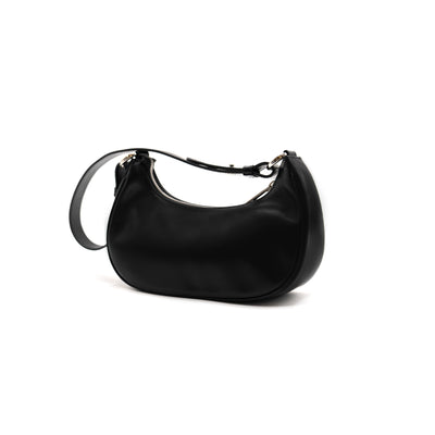 GRACE BAG - SMOOTH BLACK LEATHER SILVER