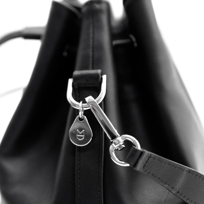 HÉLÈNE BAG - SMOOTH BLACK SILVER LEATHER