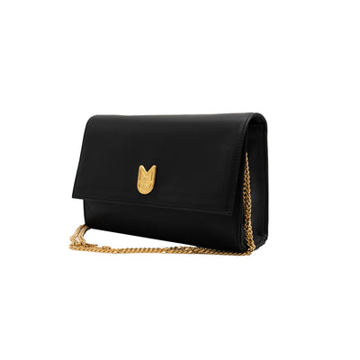 ADÈLE BAG - SMOOTH BLACK GOLD LEATHER