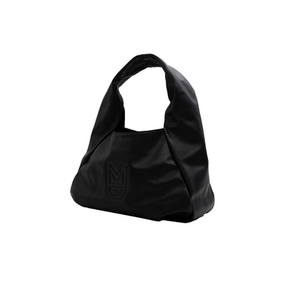 SAC GAIA - CUIR NOIR MC EMBOSSÉ