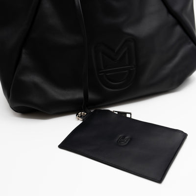 GAIA BAG - SMOOTH BLACK SILVER LEATHER