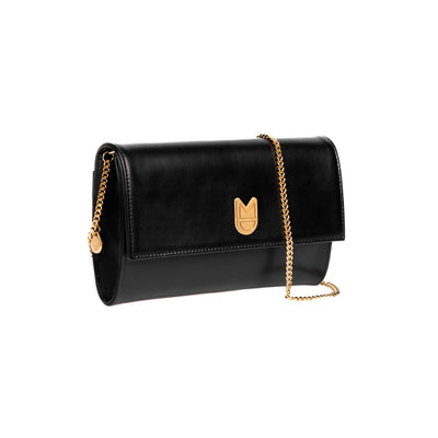 ORPHÉE BAG - SMOOTH BLACK GOLD LEATHER