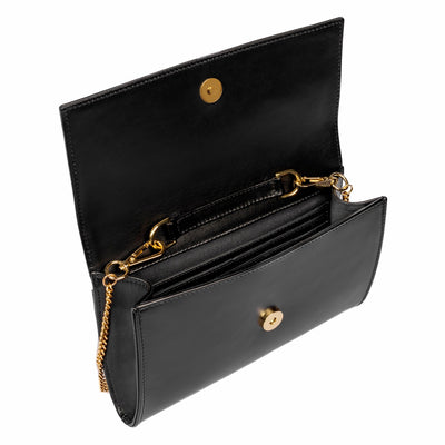 ORPHÉE BAG - SMOOTH BLACK GOLD LEATHER