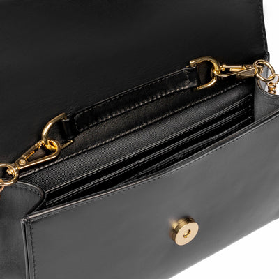 ORPHÉE BAG - SMOOTH BLACK GOLD LEATHER