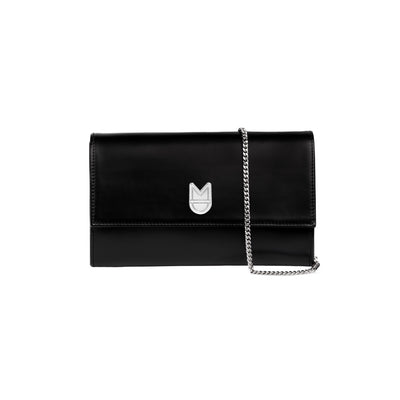 ORPHÉE BAG - SMOOTH BLACK SILVER LEATHER