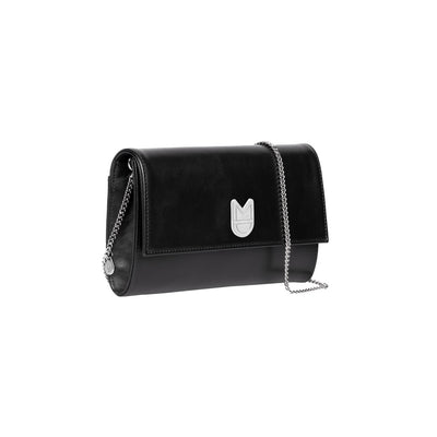 ORPHÉE BAG - SMOOTH BLACK SILVER LEATHER