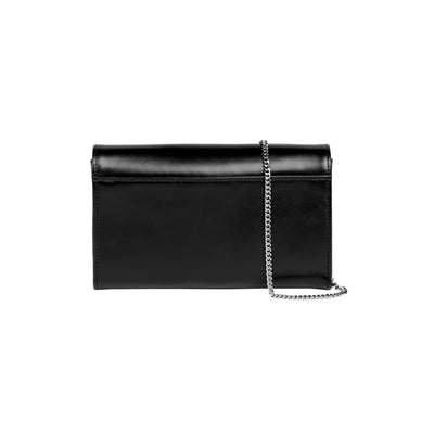 SAC ORPHÉE - CUIR NOIR ARGENT