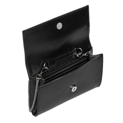 ORPHÉE BAG - SMOOTH BLACK SILVER LEATHER