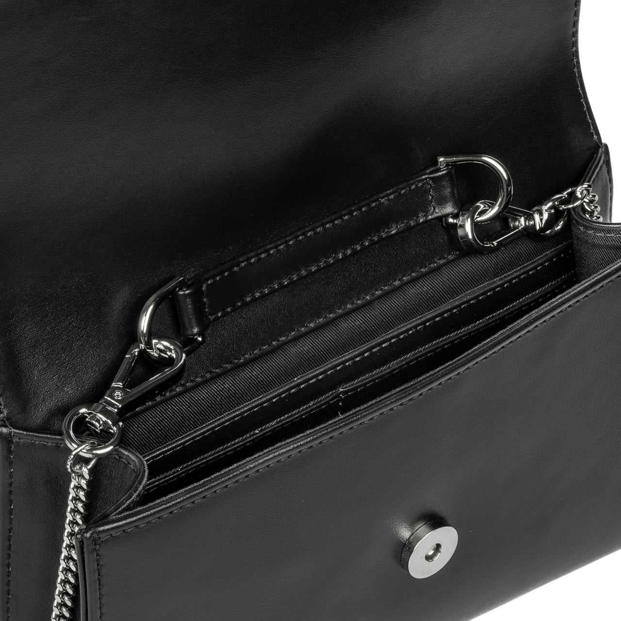 SAC ORPHÉE - CUIR NOIR ARGENT