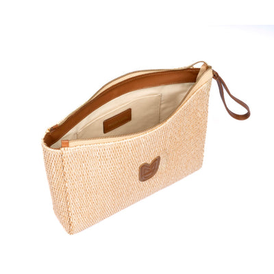 MADA POUCH - NATURAL RAFFIA