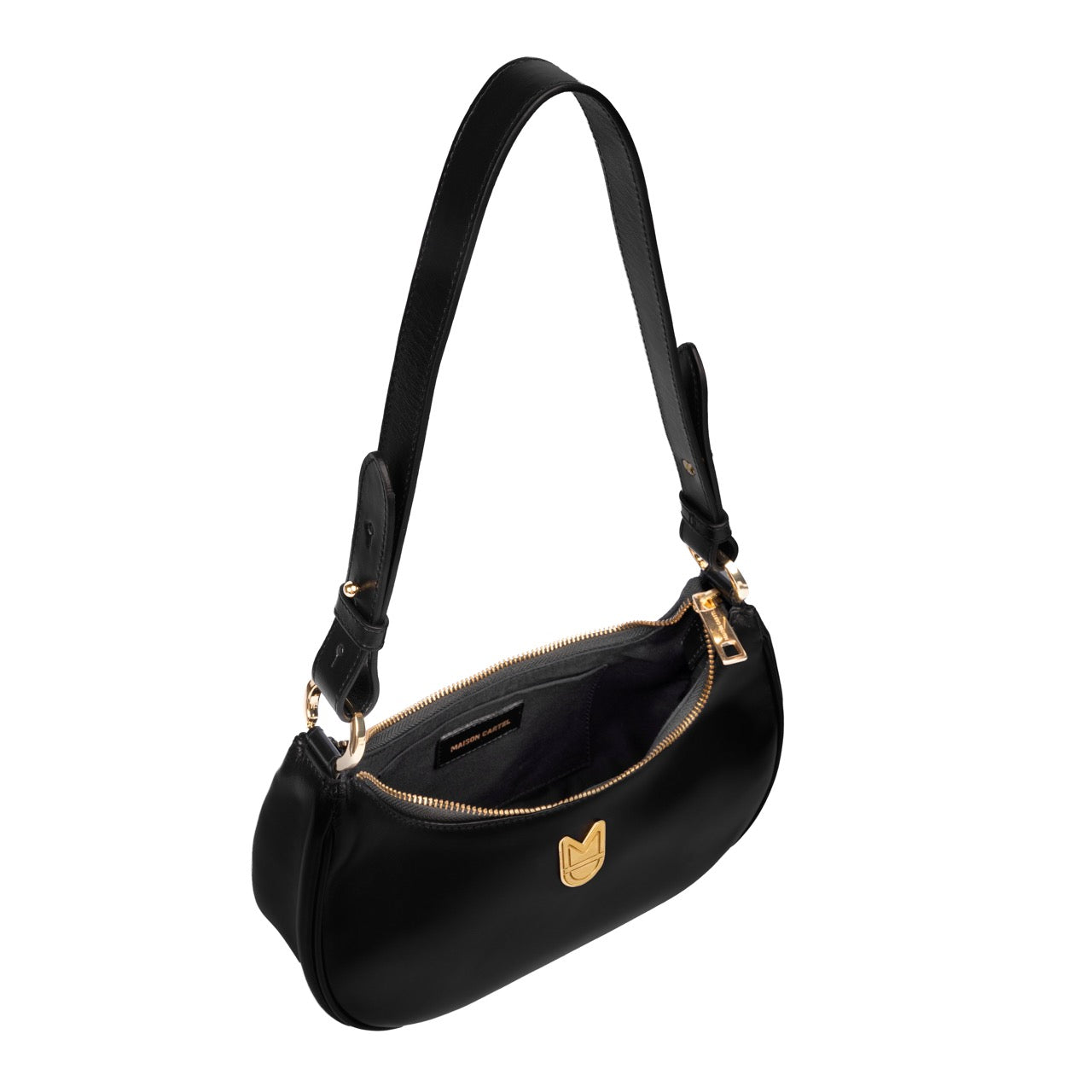 GRACE BAG - SMOOTH BLACK GOLD LEATHER