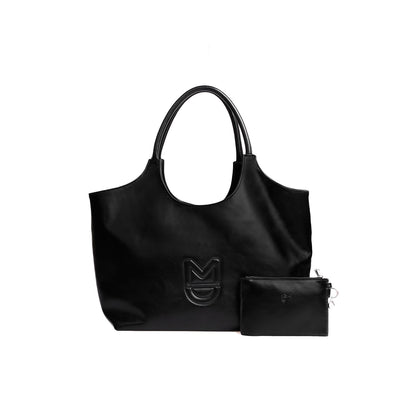 SAC JANE - CUIR NOIR MC EMBOSSÉ