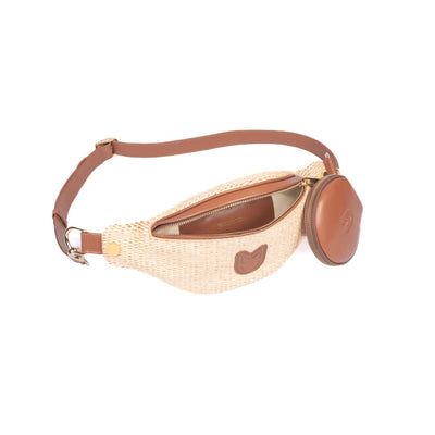 AGLAÉ BELT BAG - NATURAL RAFFIA