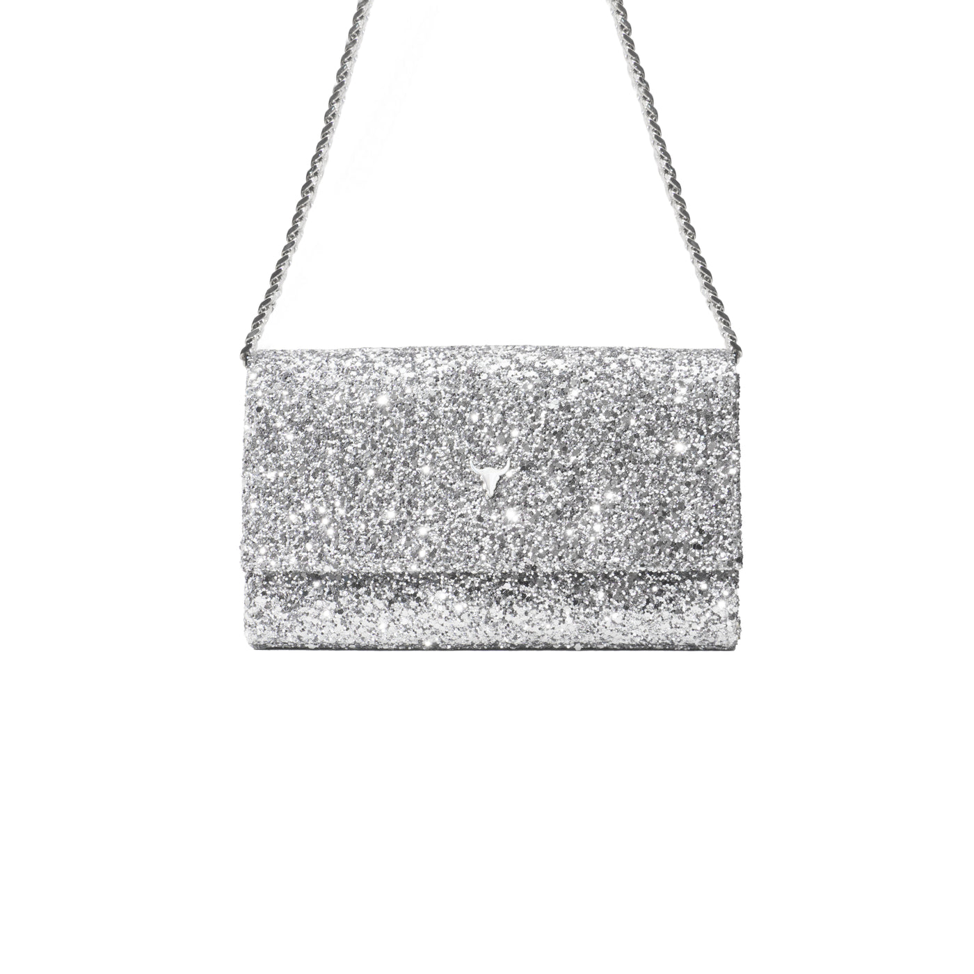 MINI NELLY BAG - GLITTERS SILVER