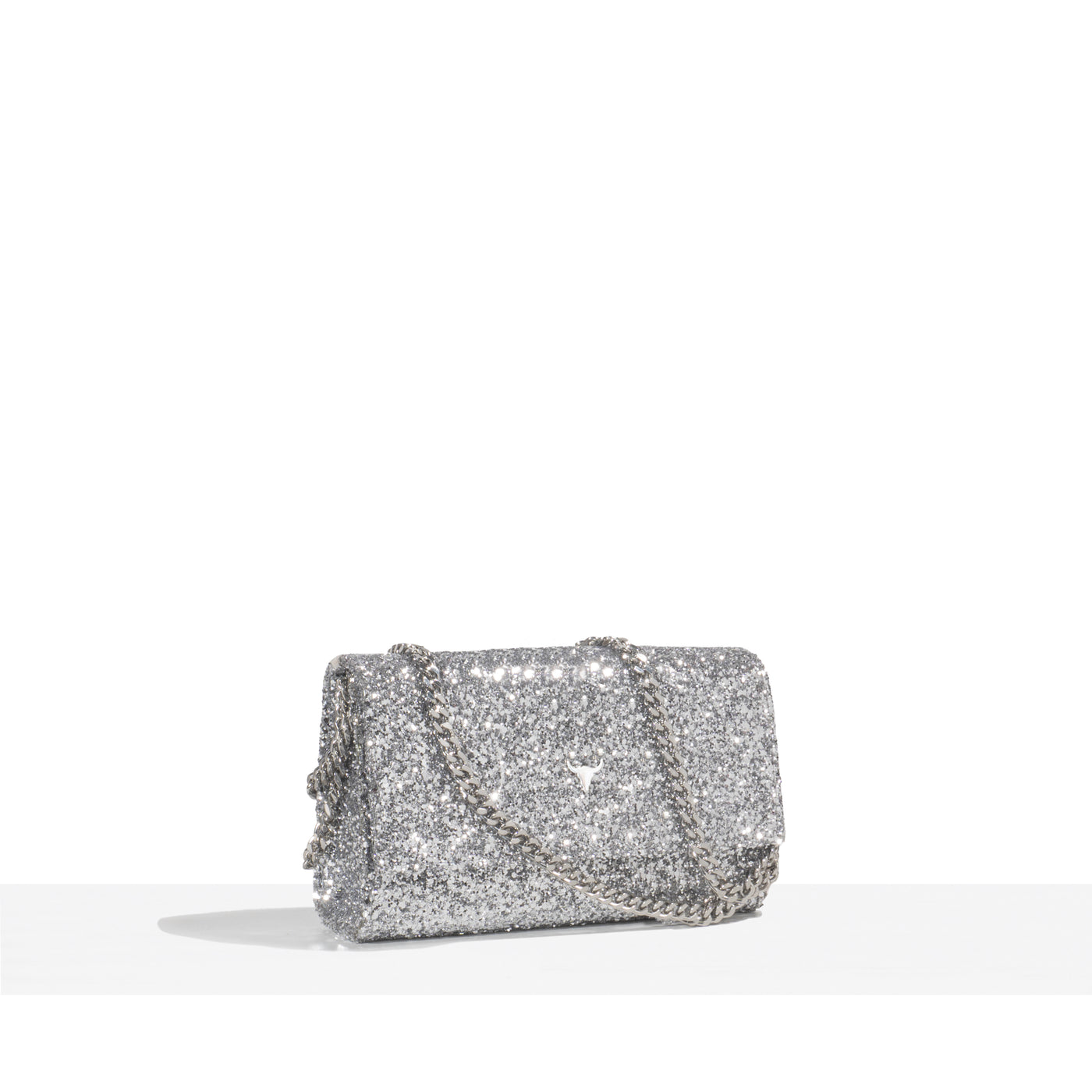 MINI NELLY BAG - GLITTERS SILVER