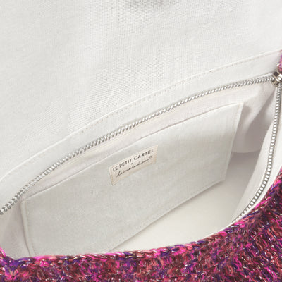 POCHETTE SOSO - CROCHET PURPLE DÉTAILS BRILLANTS