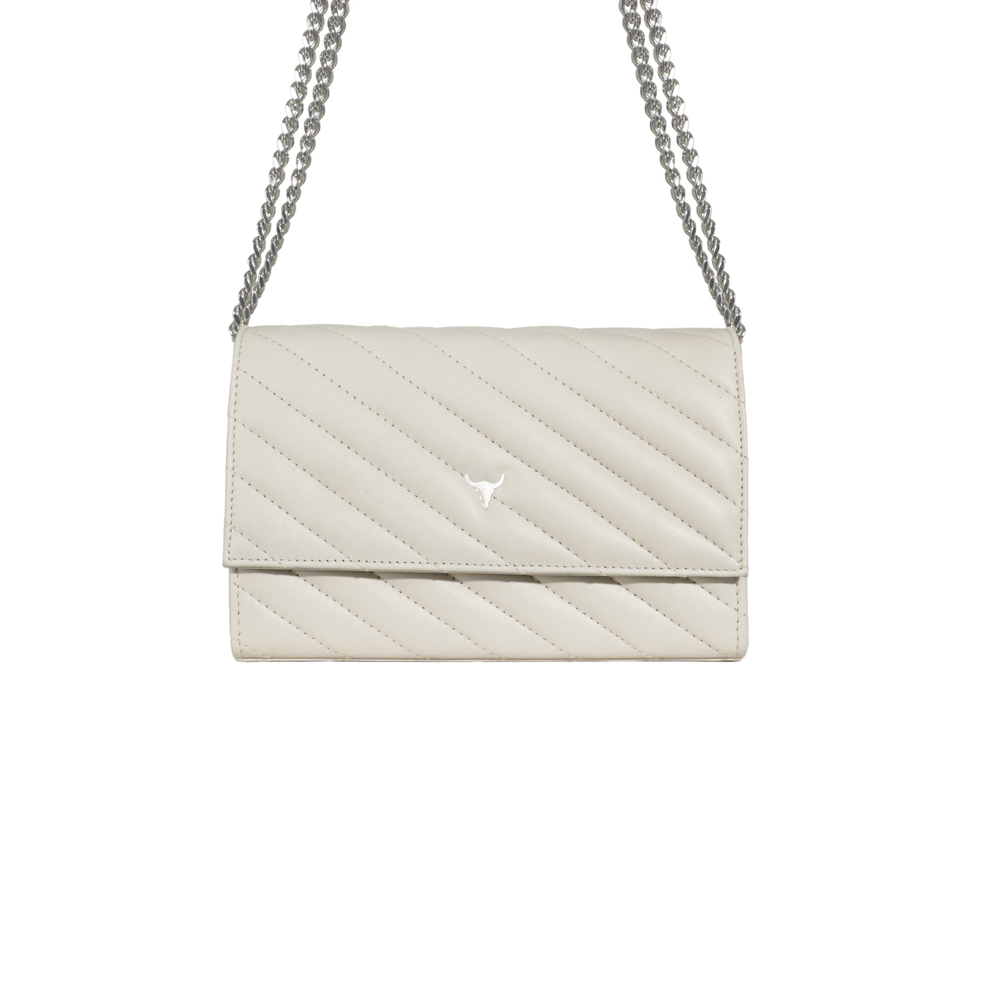 SAC NELLY ORIGINAL - CUIR OFF - WHITE MATELASSÉ