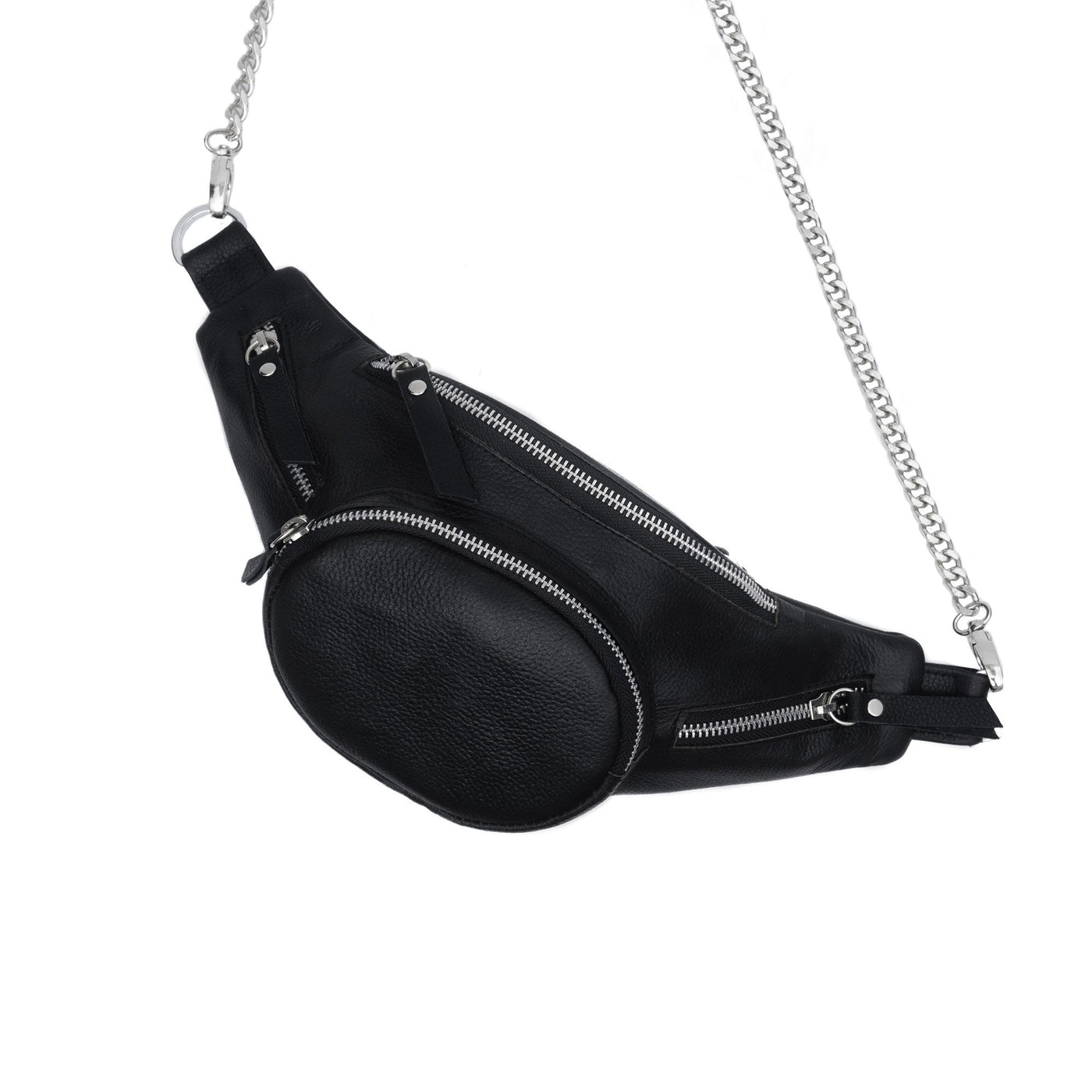 CARRIE BELT BAG - BLACK LEATHER