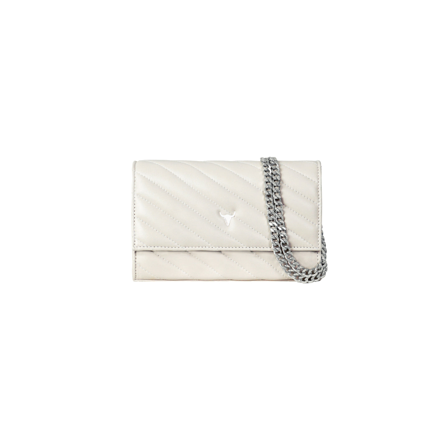 SAC MINI NELLY - CUIR OFF-WHITE MATELASSÉ