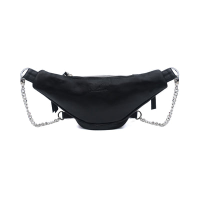 SAC BANANE CARRIE - CUIR NOIR