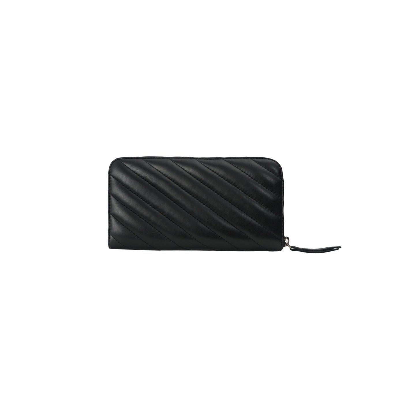 MILA WALLET - QUILTED BLACK LEATHER