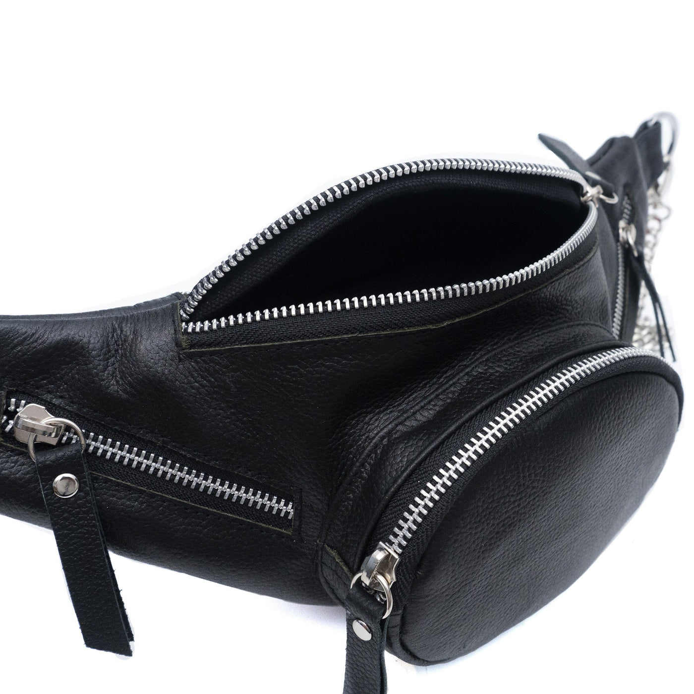 SAC BANANE CARRIE - CUIR NOIR