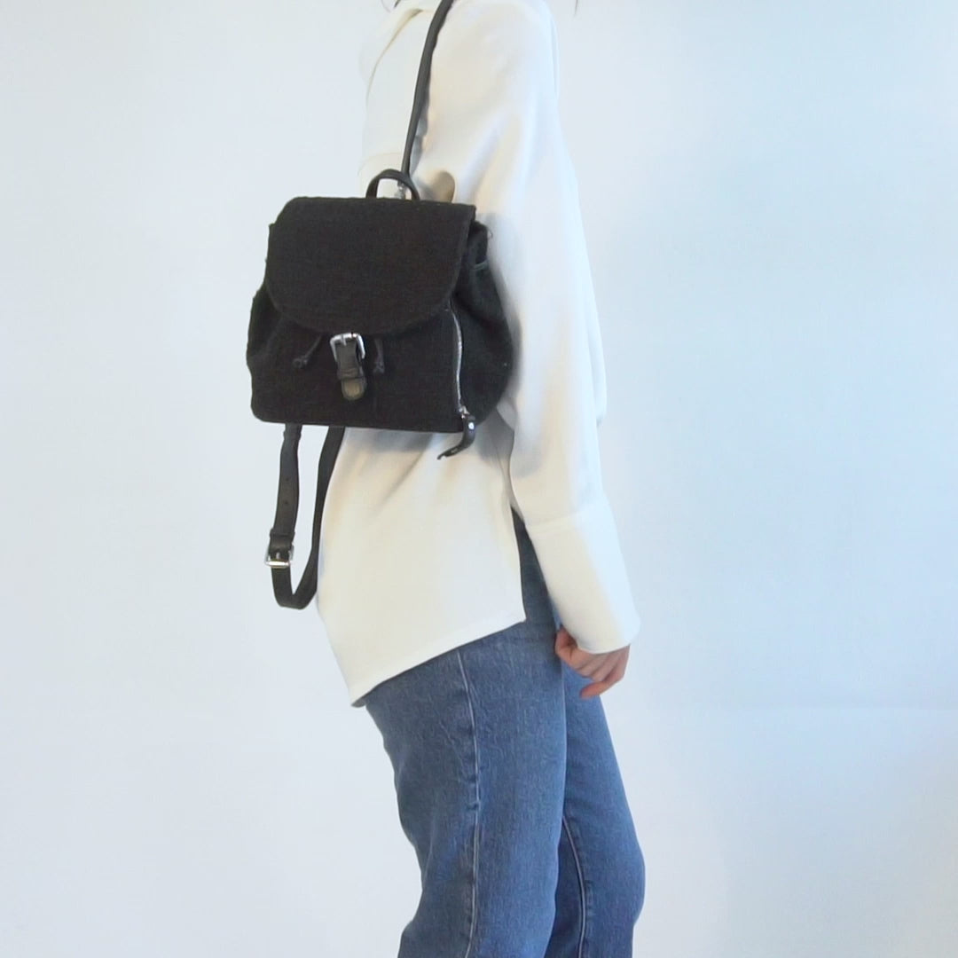 SAC À DOS XS JOURDAN - COTON TISSÉ NOIR