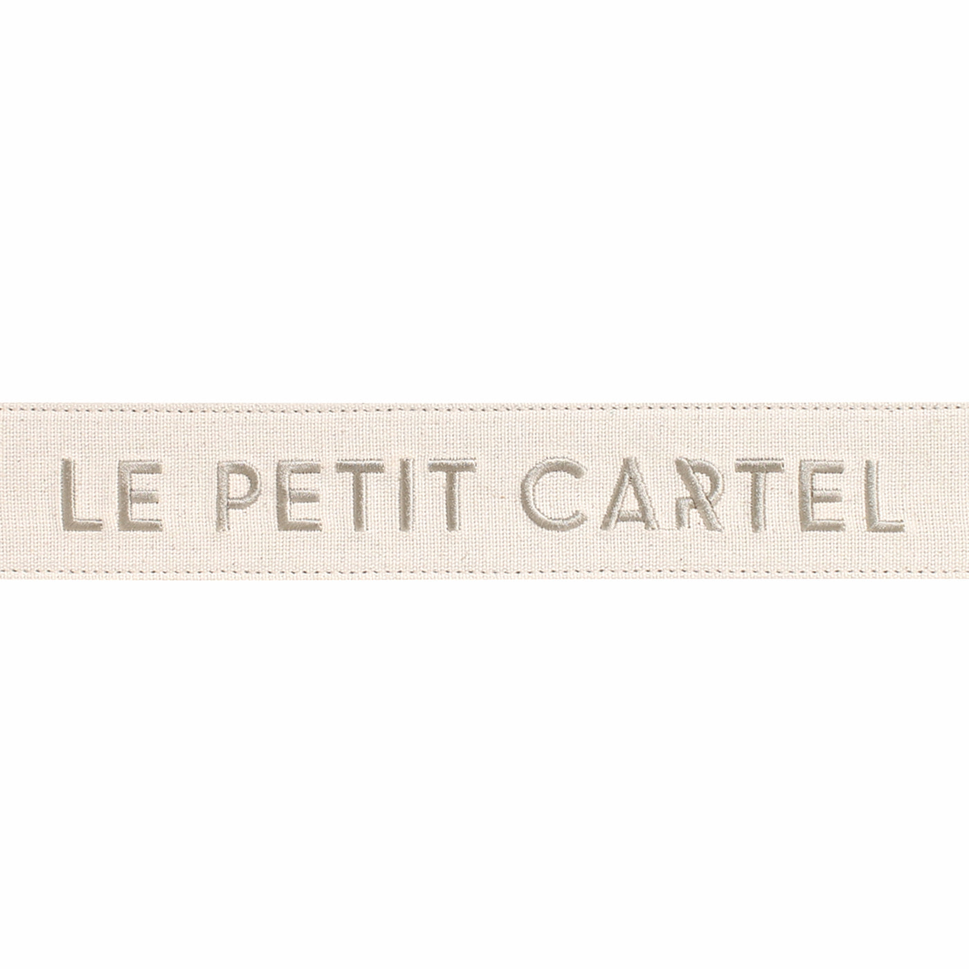 ANSE/BANDOULIÈRE LE PETIT CARTEL - COTON CRÈME BRODÉE BEIGE