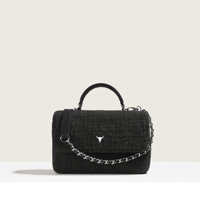 SAC BRIGITTE ORIGINAL - COTON TISSÉ NOIR