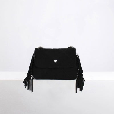 MINI CAPRI BAG - BLACK SUEDE