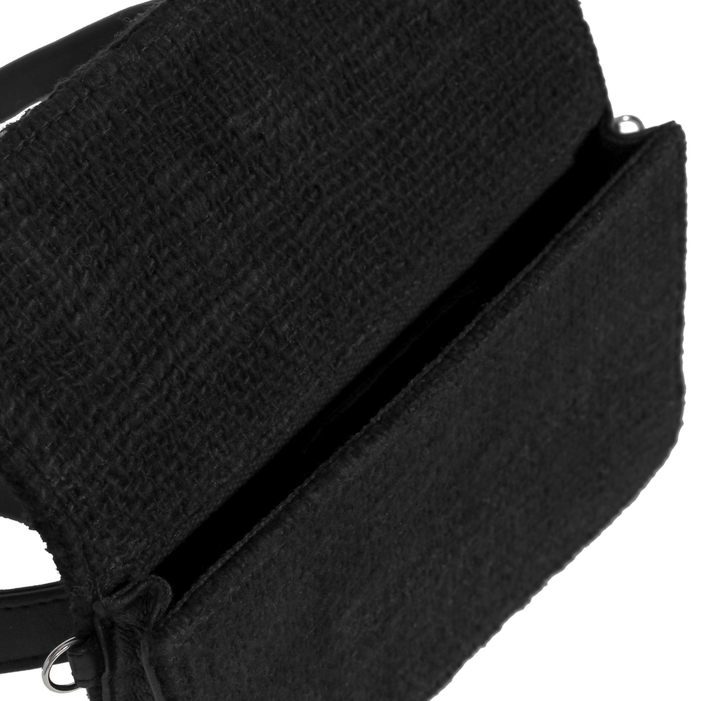 FREDDY POUCH - BLACK WOVEN COTTON