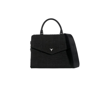 JOÉ BAG - BLACK WOVEN COTTON