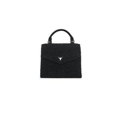 XS JOÉ BAG - BLACK WOVEN COTTON