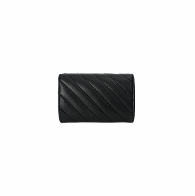 NATA PURSE - QUILTED BLACK LEATHER