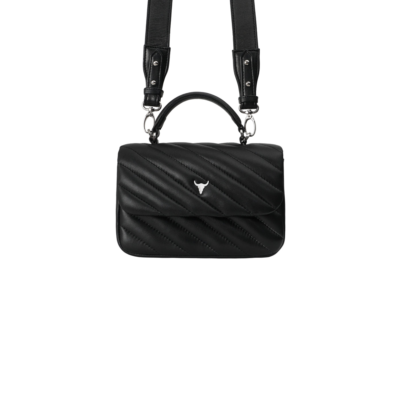 MINI BRIGITTE BAG - QUILTED BLACK LEATHER